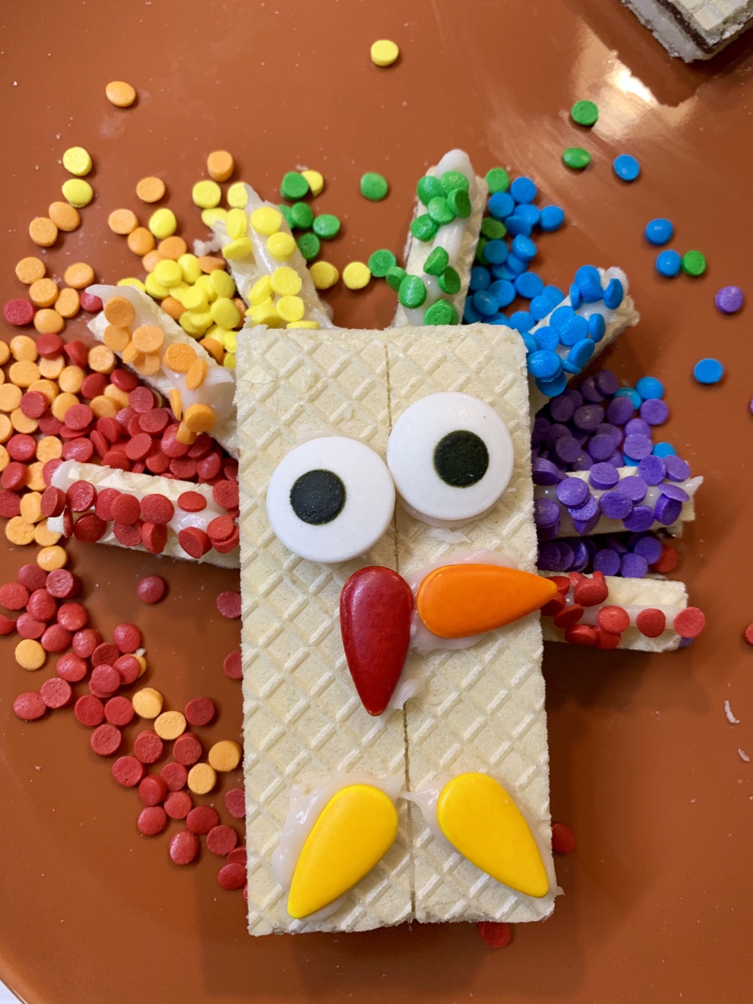 Edible Thanksgiving Turkey Craft with Voortman Wafers #Thanksgiving #Turkey #Craft #DIY #food #foodie #holiday #ad