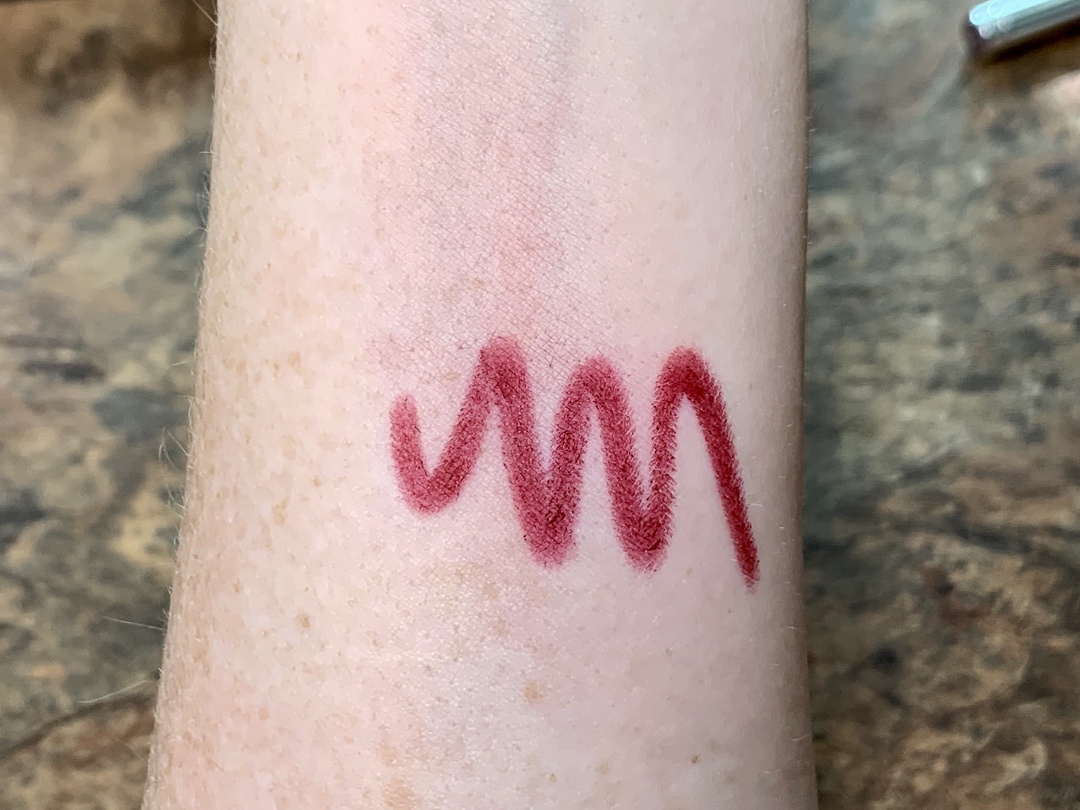makeup swatch on arm