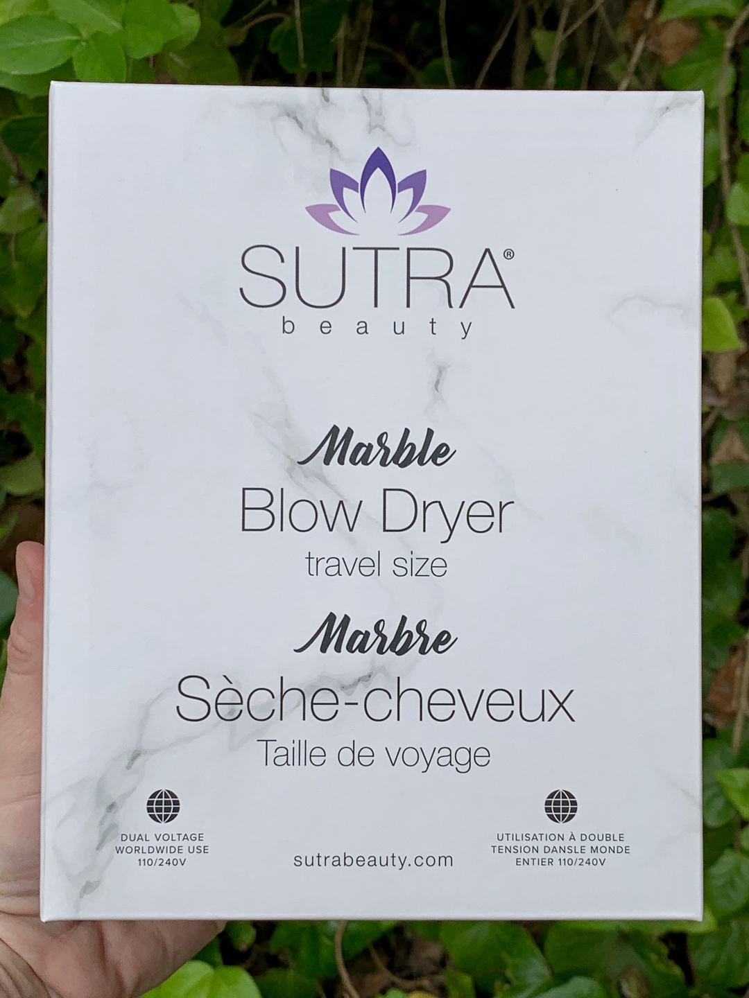 SUTRA PROFESSIONAL MINI TRAVEL BLOW DRYER - SOFT TOUCH MARBLE