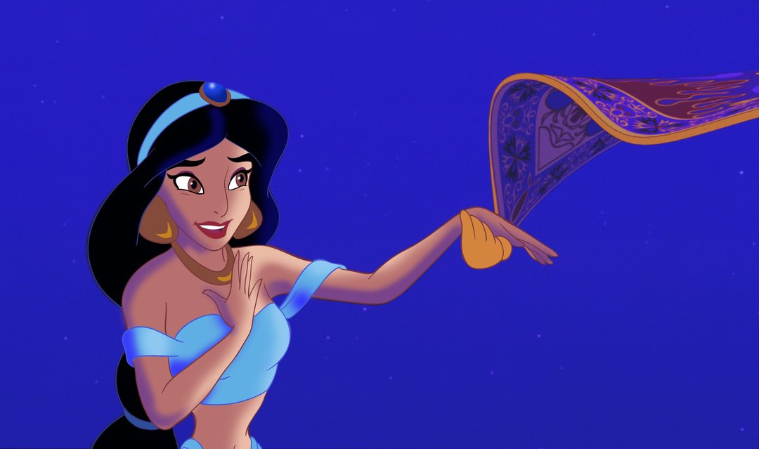 Jasmine and Carpet in Aladdin
