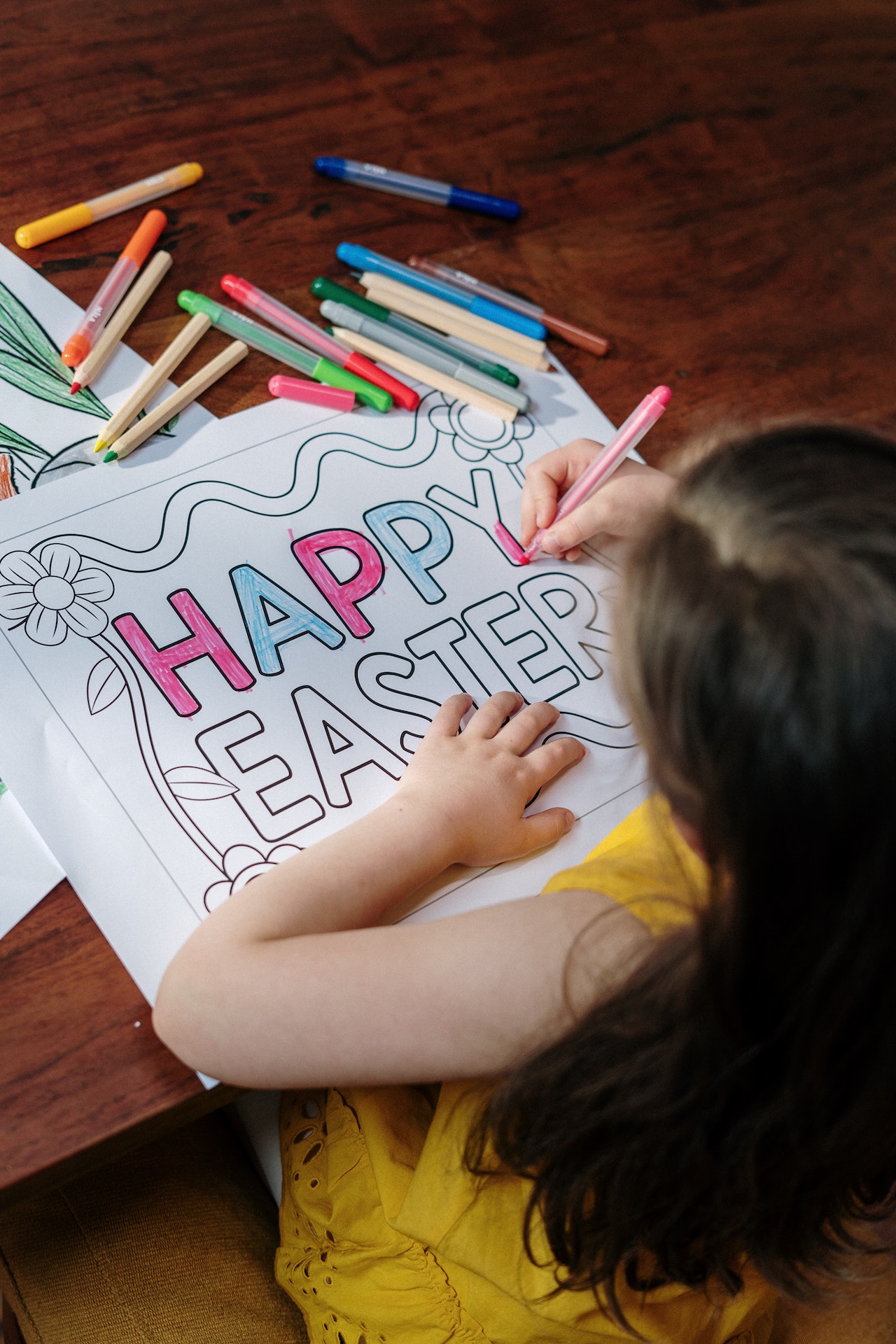 making a happy easter card