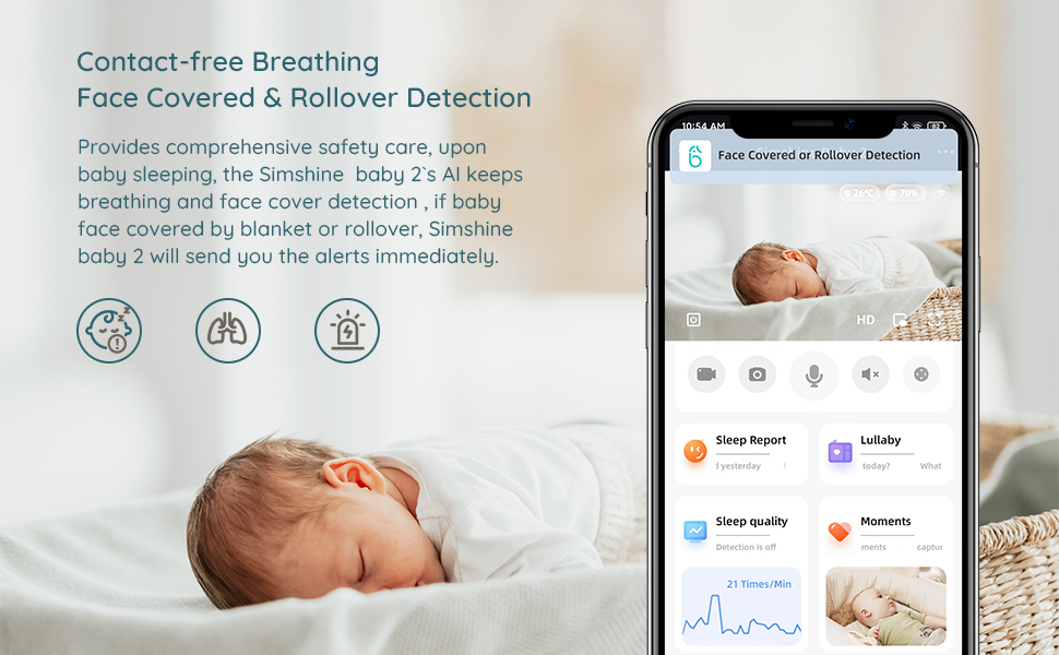 Simshine Baby2 Wireless AI Baby Monitor